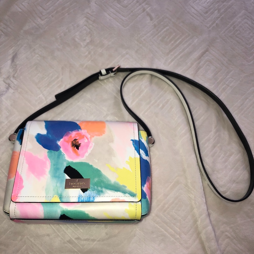 Kate Spade Floral and black Cross Body Bag